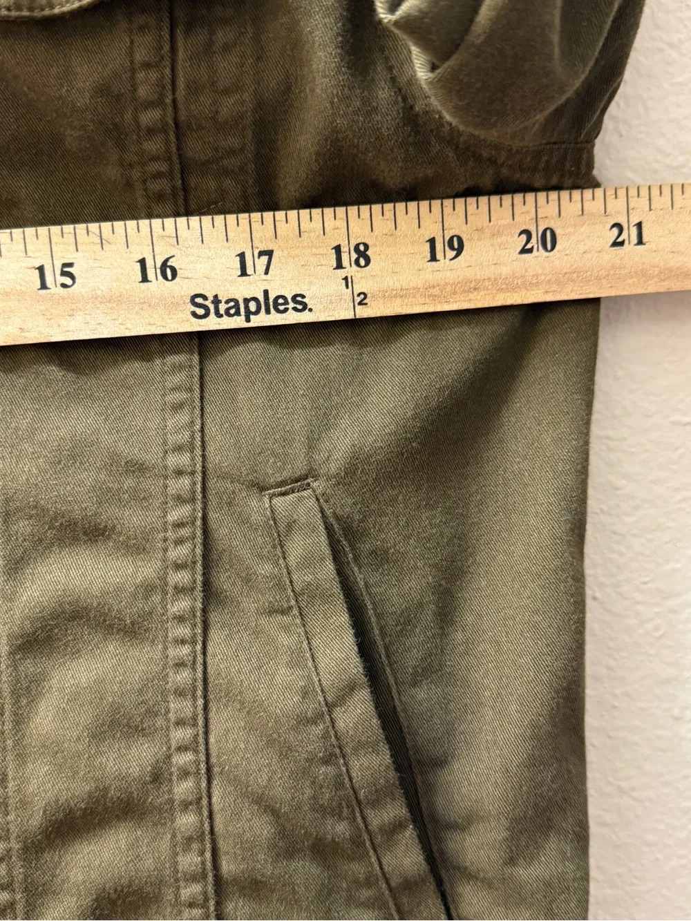 Lauren Ralph Lauren Women's Jacket Sz L Green Cotton Rayon Blend Utility Trucker - Picture 6 of 9